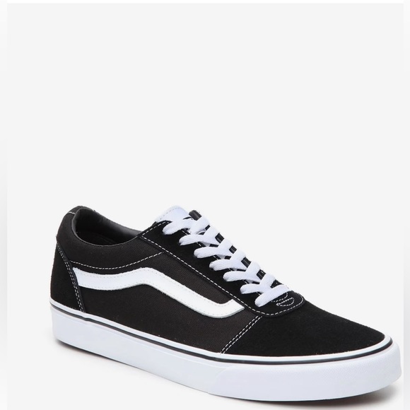 Vans Ward Lo Suede Sneaker in black/white - Picture 1 of 7
